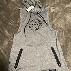 Texas Power Bar Gray Sleeveless Hoodie
